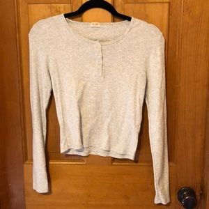 Long sleeve grey brandy Melville shirt